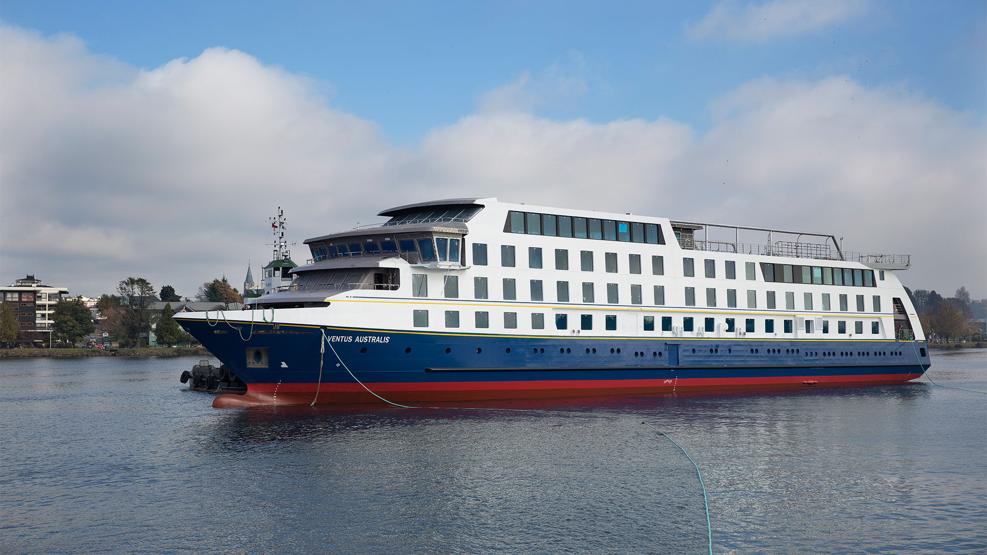 The Ventus Australis is being built at the Asenav shipyard in Valdivia, Chile.