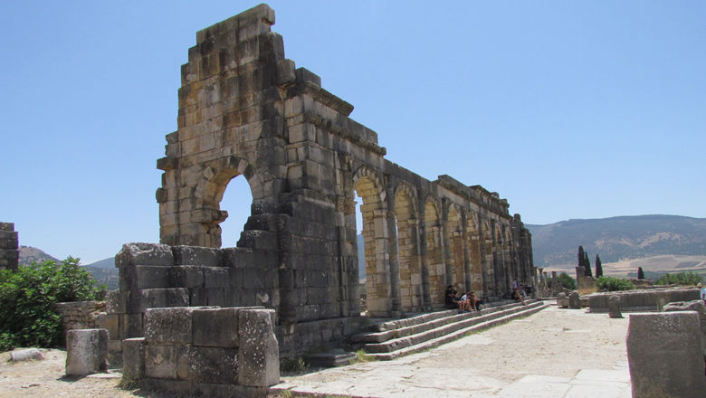 Roman ruins at Volubilis, Morocco. The country has reopened to vaccinated leisure travelers.