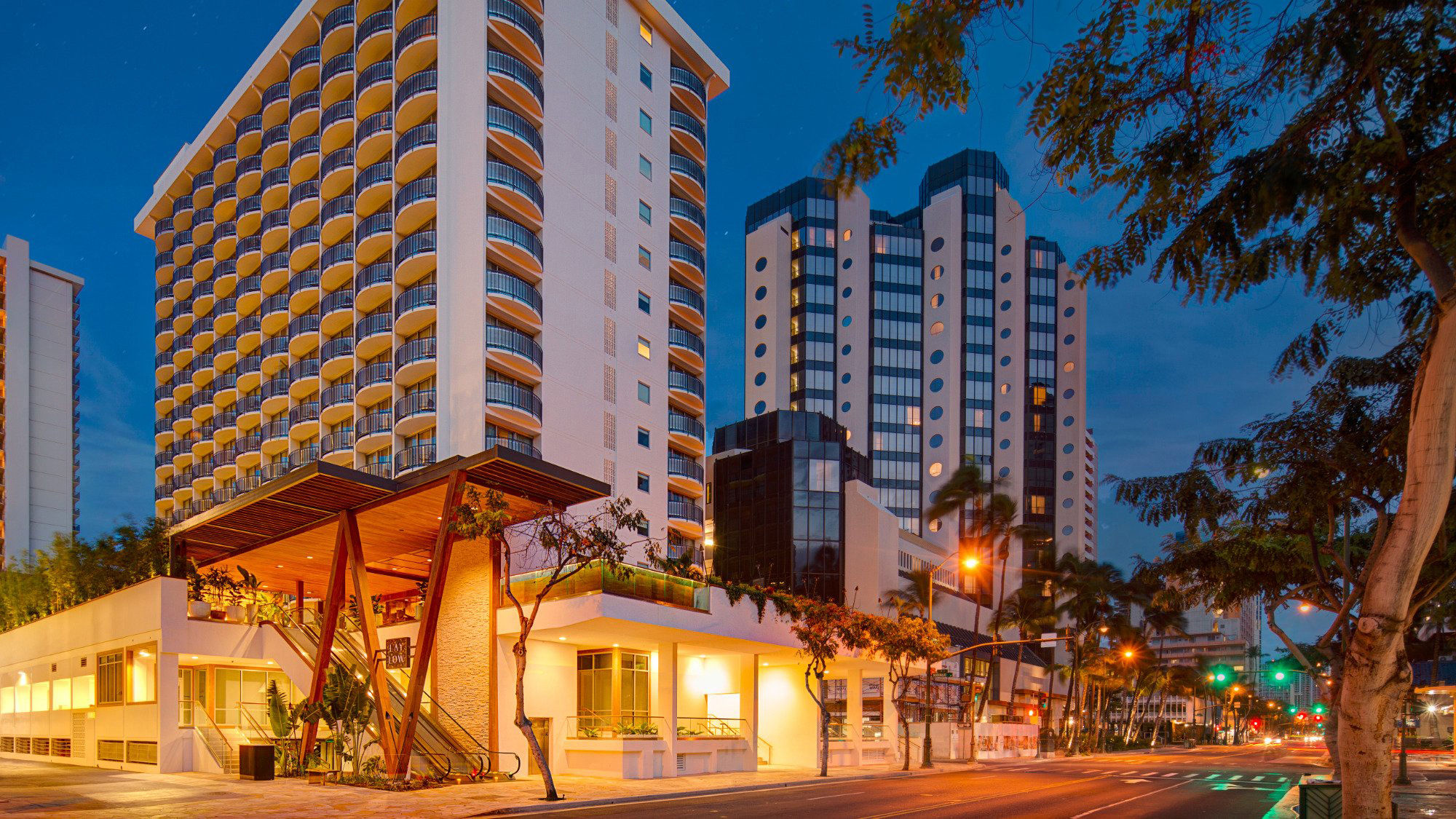 The Laylow, which opened in Waikiki in March, welcomes well-behaved dogs and provides a dog bed and bowls.