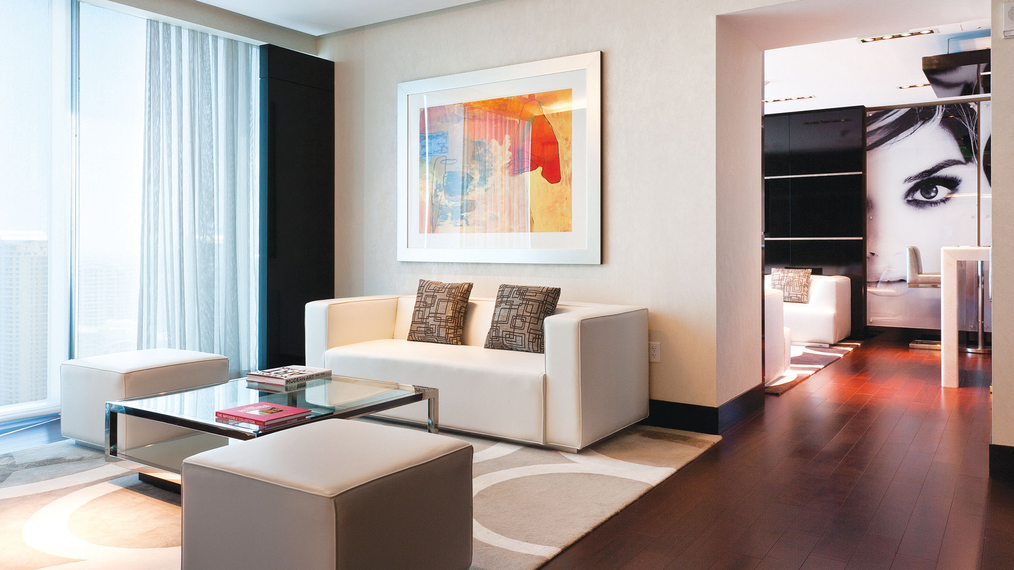 A guestroom at the Hotel Beaux Arts.