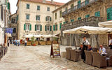 A quiet corner in the otherwise busy town of Kotor, Montenegro, a popular port of call on the Bay of Kotor.