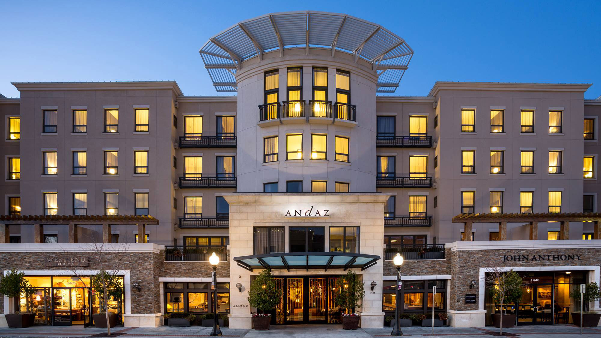 The Andaz Napa is a boutique hotel in downtown Napa.