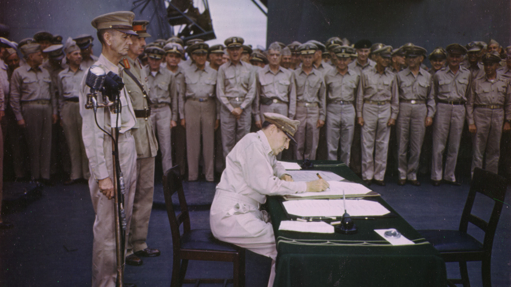 While in Honolulu, guests will tour the USS Missouri, the site of this iconic photo of the Japanese surrender on Sept. 2, 1945.