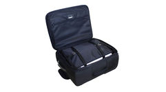 What's New, What's Hot is Travel Weekly's look at useful and fun travel gadgets, edited by Joe Rosen. First up, the Stow-N-Go Portable Luggage System, which provides an easy way for travelers to pack and unpack. A three-tiered portable shelving and travel organizer, the Stow-N-Go can be loaded while suspended by steel hooks from a home closet rod, collapsed and latched when filled, and then placed inside a suitcase. Upon reaching a destination, just release the straps, unfurl it and hang it in the hotel room's closet.