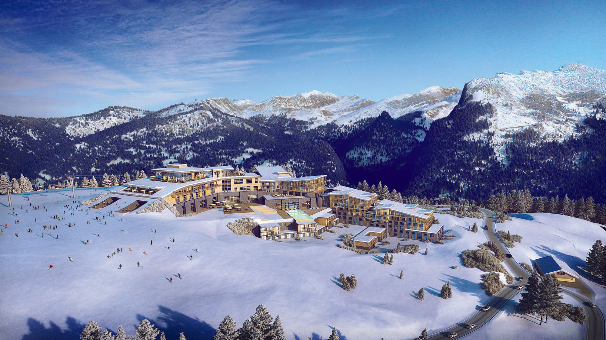 The 336-room resort is located in the Grand Massif ski area.