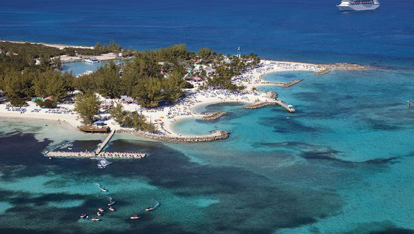 Royal Caribbean International is planning to add a permanent pier to its private island CocoCay, timed to the debut of the Symphony of the Seas next spring.