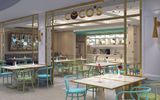 Guests will discover a chocolate fountain at the Coco's dessert shop.