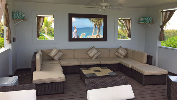 A cabana at Great Stirrup Cay.