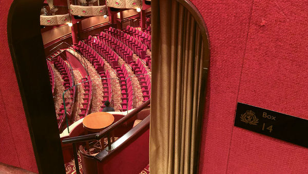 The ship’s three-tier theater is modeled after theaters in London’s West End, complete with boxes.