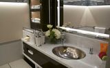 The Skye has six bathrooms aboard that have ETRO bath products and music piped in.