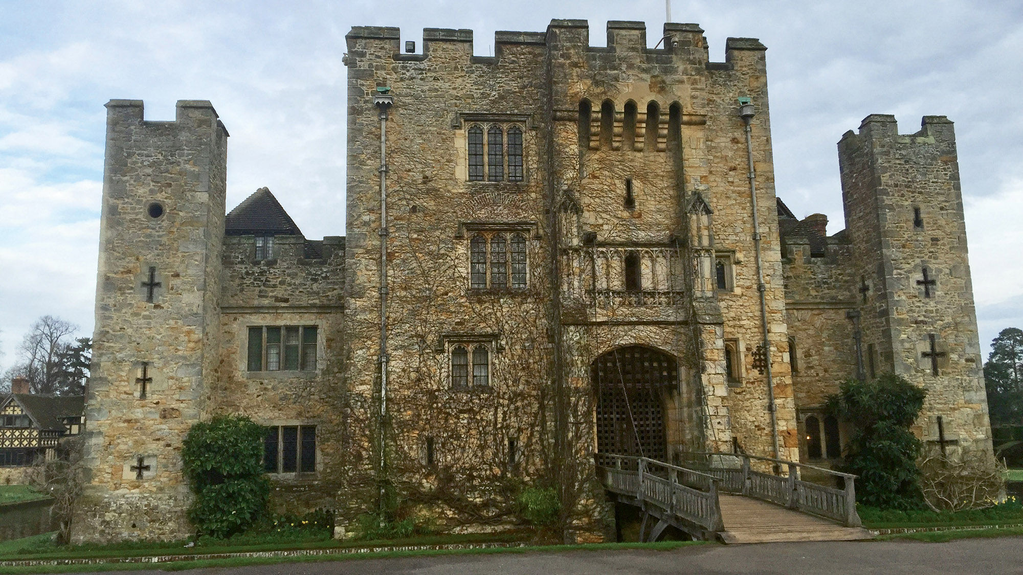 The exterior of Hever Castle, the childhood home of Anne Boleyn.