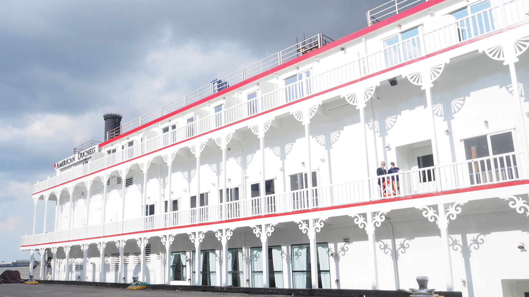 The American Duchess, which mixes the styles of a traditional paddlewheeler with contemporary touches.