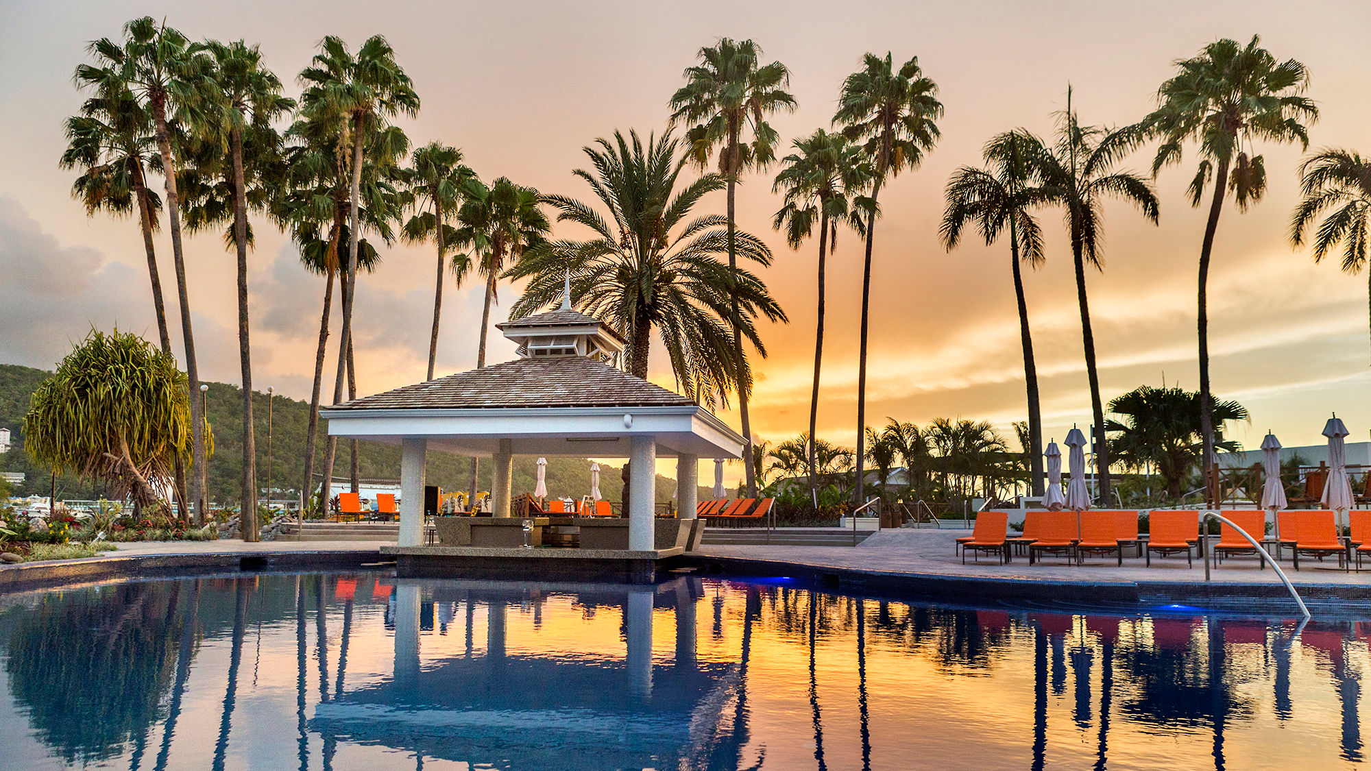 Poolside at the Moon Palace Jamaica.
