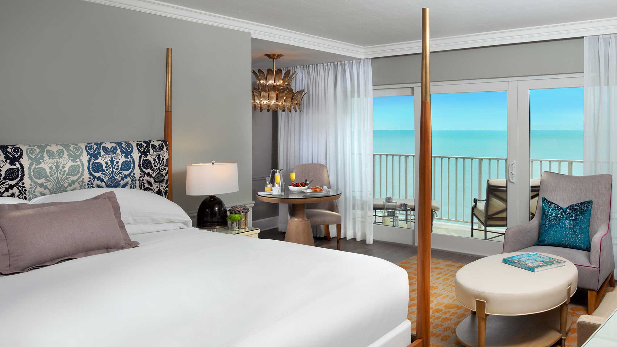 Renovated guestroom design at LaPlaya Beach & Golf Resort in Naples, Fla.