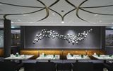 One of the multiple dining venues onboard, the Waterside Restaurant offers open-seating dining, allowing guests to dine where and when they want.
