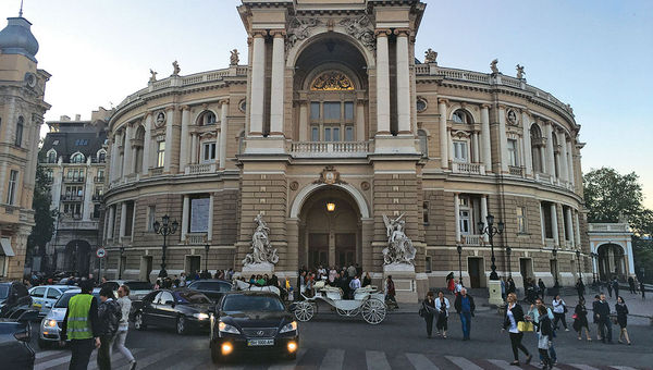 The Opera and Ballet Theater in Odessa, a soaring 19th century masterpiece of Italian baroque architecture. The Opera and Ballet Theater in Odessa, a soaring 19th century masterpiece of Italian baroque architecture.
