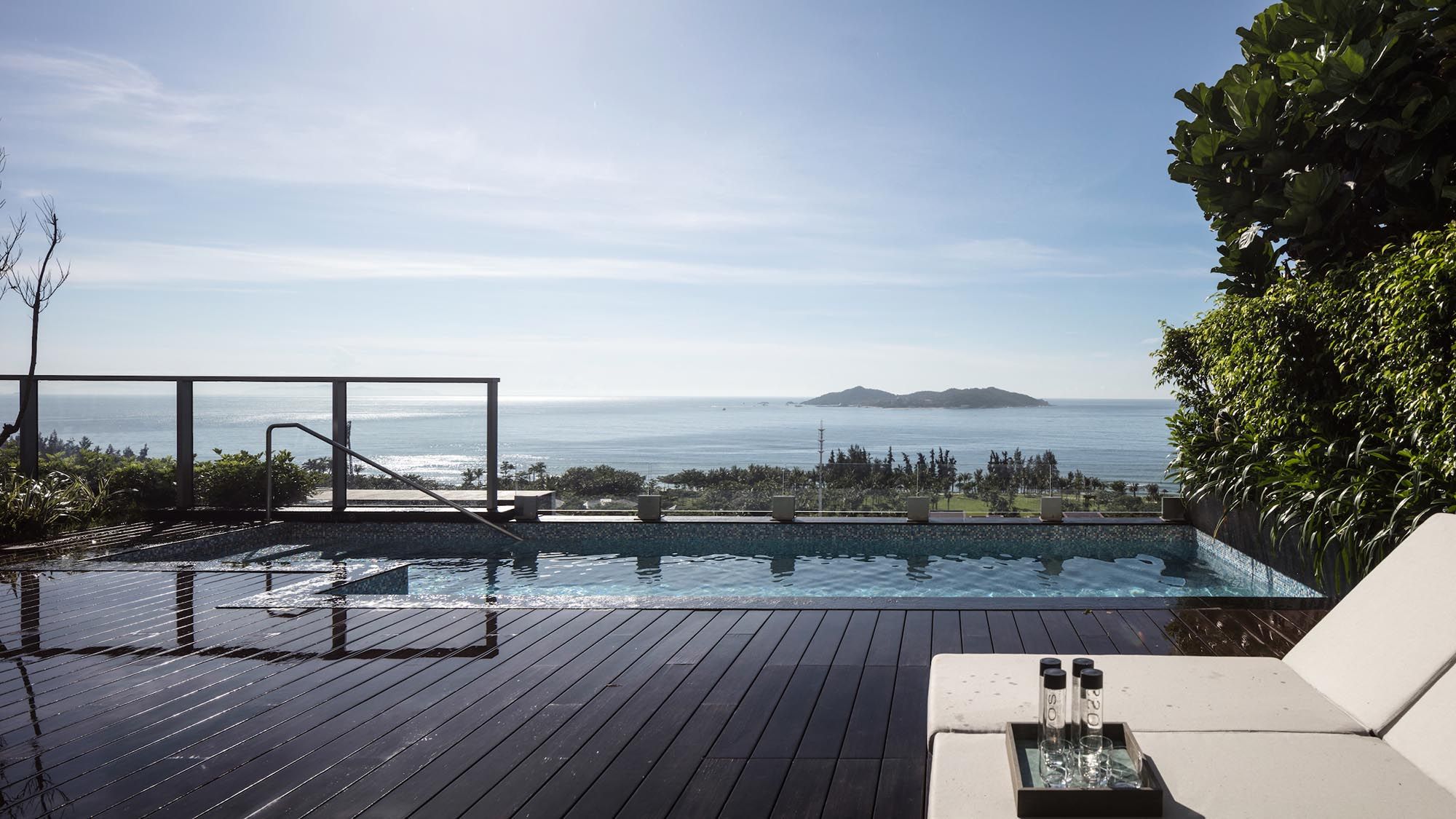 An oceanview pool suite at the Rosewood Sanya.
