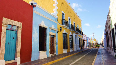 A street in the historical center of Campeche. The city is one of the planned stops on Tren Maya, which could debut as early as next year.