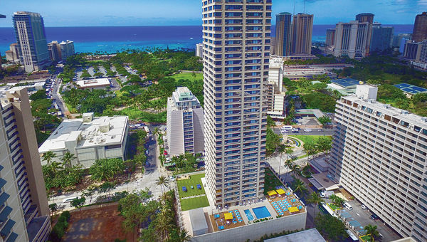 At 44 stories high and 596 rooms, the Holiday Inn Express Waikiki is billed as the largest Holiday Inn in North America. At 44 stories high and 596 rooms, the Holiday Inn Express Waikiki is billed as the largest Holiday Inn in North America.