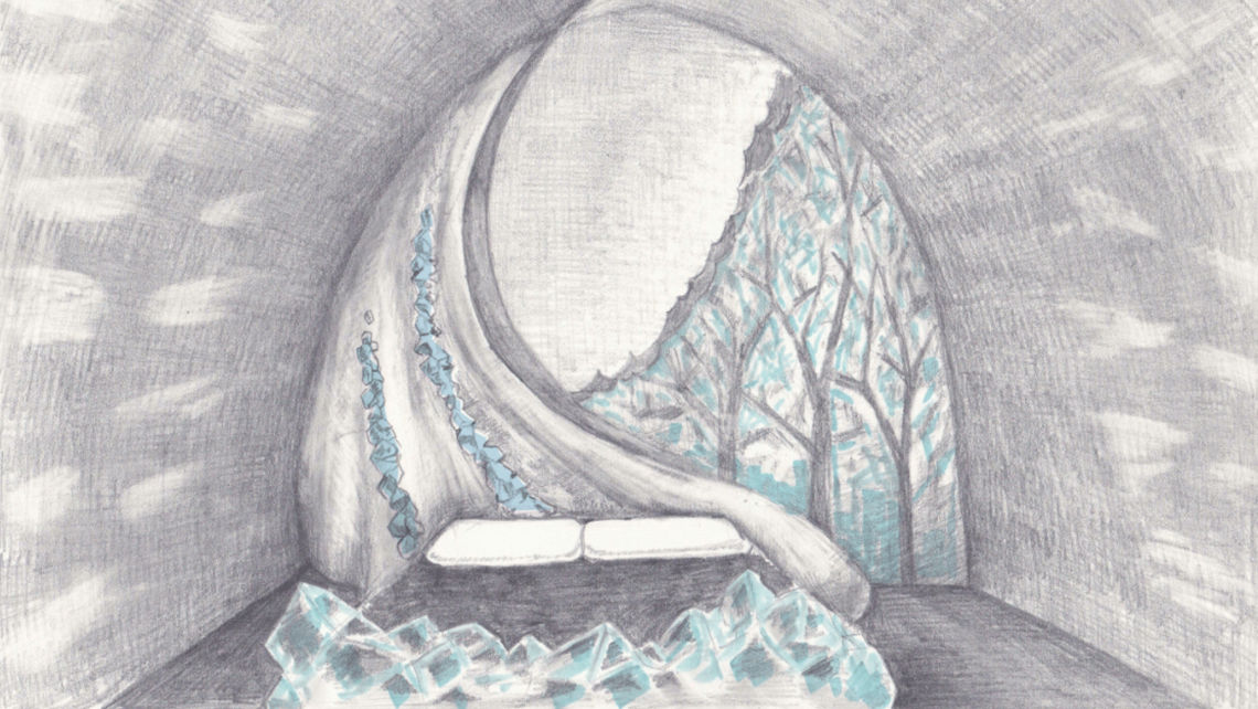 An artist's rendering of the new Art Suites for 2018 at the Icehotel in Jukkasjarvi, Sweden.