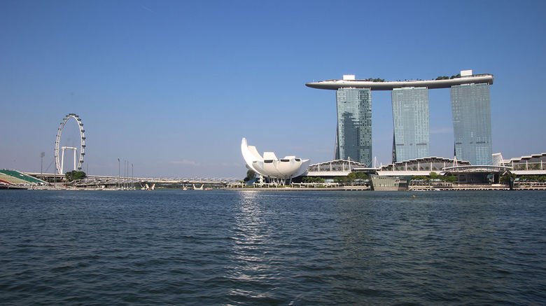 Destinations editor Eric Moya visited Singapore last month at the invitation of the Singapore Tourism Board, on the occasion of its ''Passion Made Possible'' campaign launch. Pictured, Marina Bay, with the Marina Bay Sands and its SkyPark at right and the Singapore Flyer Ferris wheel at left.