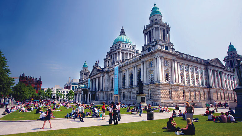 The Renaissance-style City Hall in Belfast, nicknamed ''The Wedding Cake,'' was finished in 1909 and renovated in 2009.