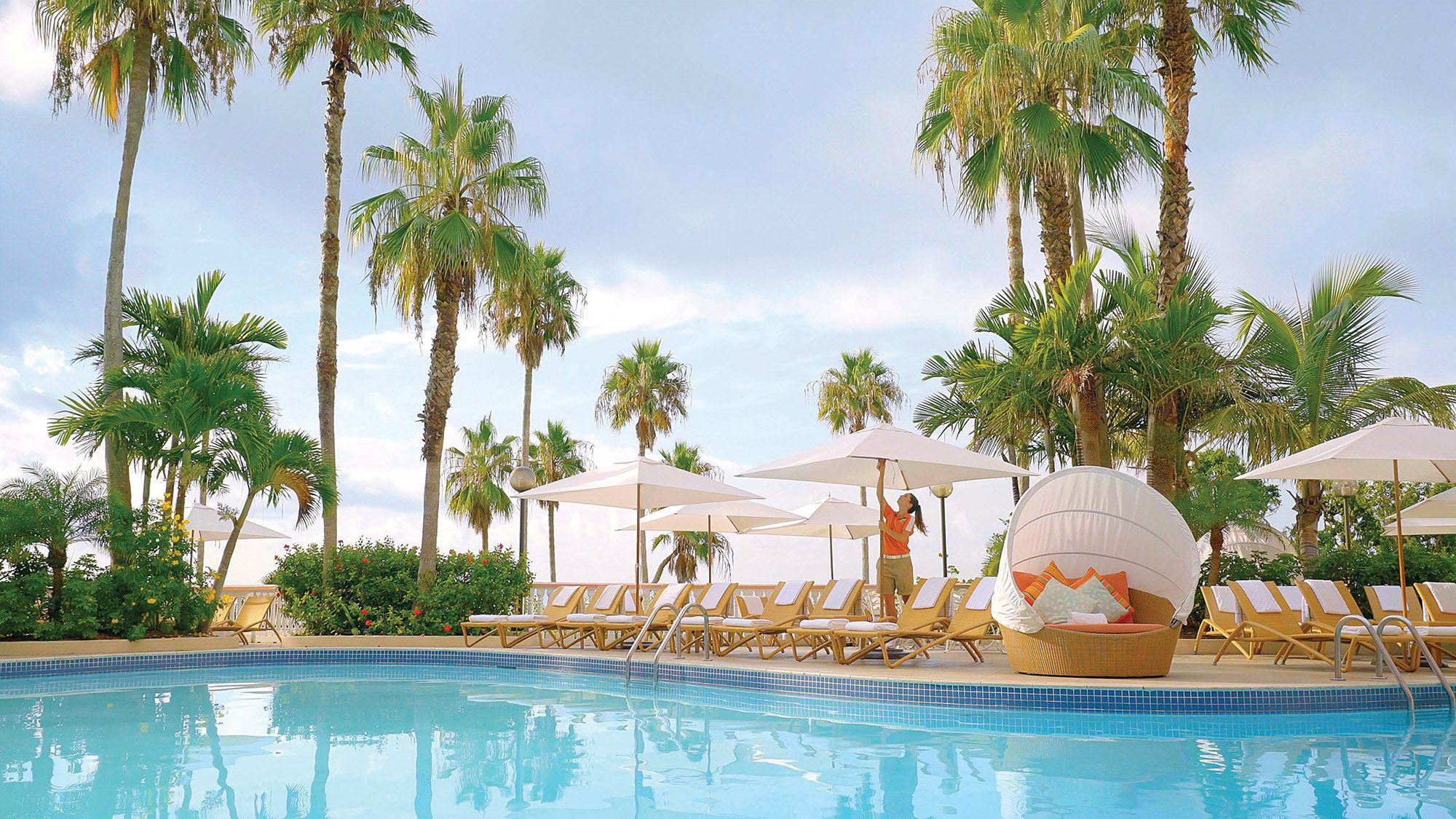The pool area at the Fairmont Southampton in Bermuda.