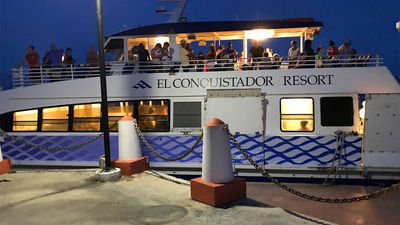 A ferry from El Conquistador Resort in Fajardo, Puerto Rico, transported stranded tourists on St. John to the resort on Sept. 10.