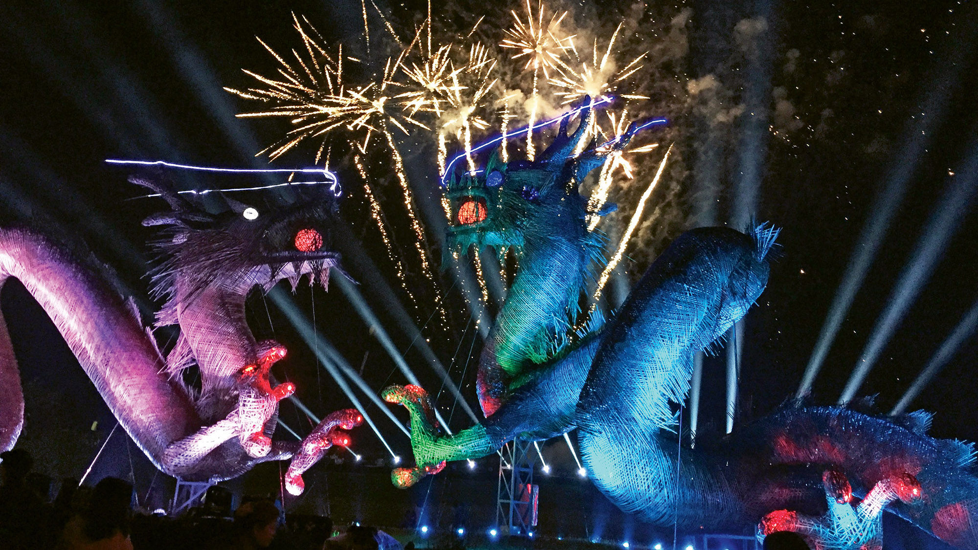 Fireworks at the Gimje Horizon Festival at the Gimje Byeokgolje Reservoir.