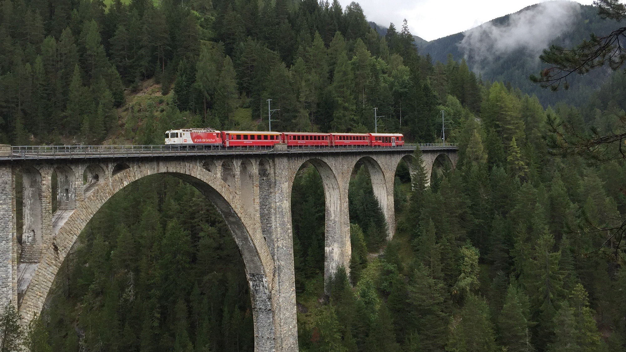 The Davos train in Switzerland.