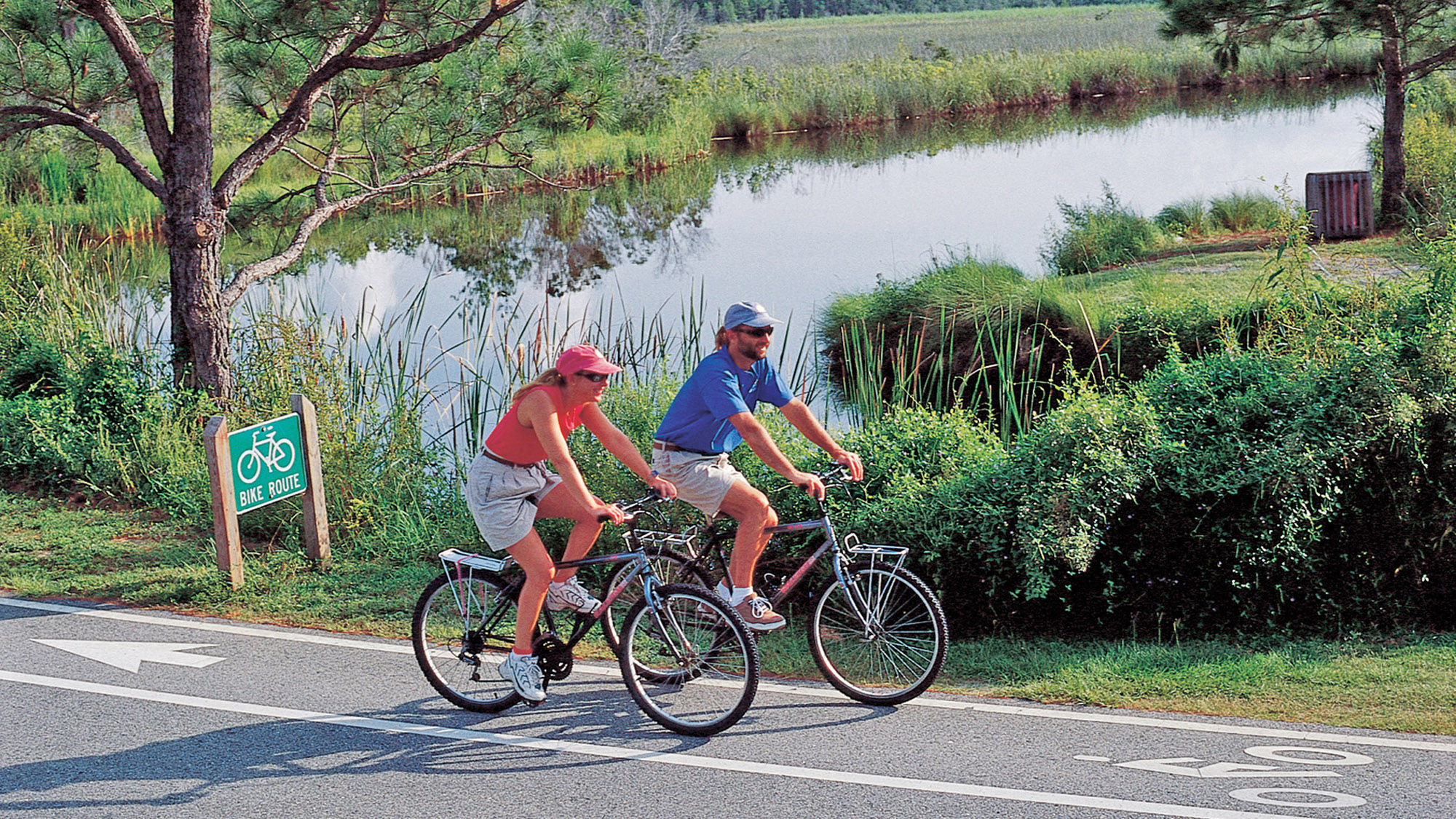 A bicycle trail in Gulf State Park in Gulf Shores, Ala.