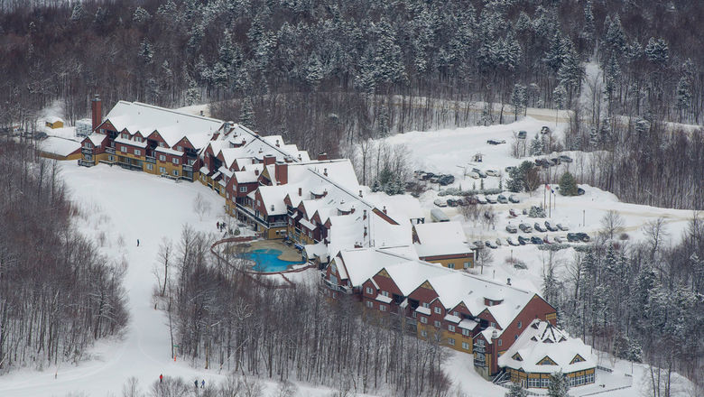 The slopeside Jordan Hotel at Maine’s Sunday River ski resort.