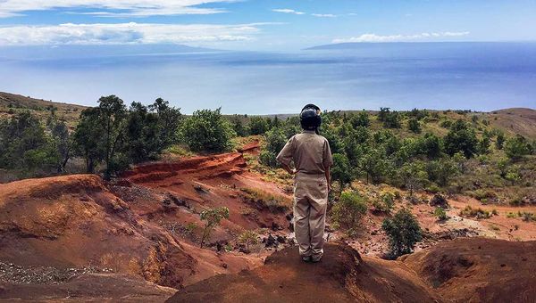 One of the highlights of the Four Seasons Lanai UTV tour is a scenic vista where, on a clear day, Maui, Kahoolawe and Hawaii Island are visible. One of the highlights of the Four Seasons Lanai UTV tour is a scenic vista where, on a clear day, Maui, Kahoolawe and Hawaii Island are visible.