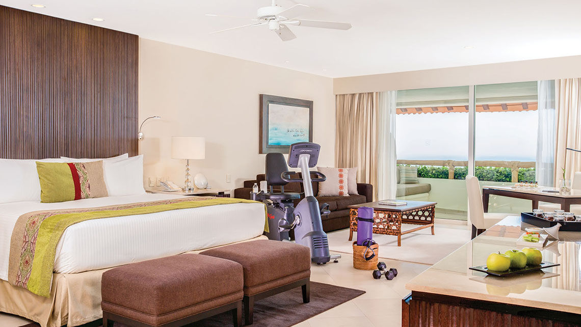 A Wellness suite at the Grand Velas Riviera Nayarit, among five Velas properties that reopened June 15.
