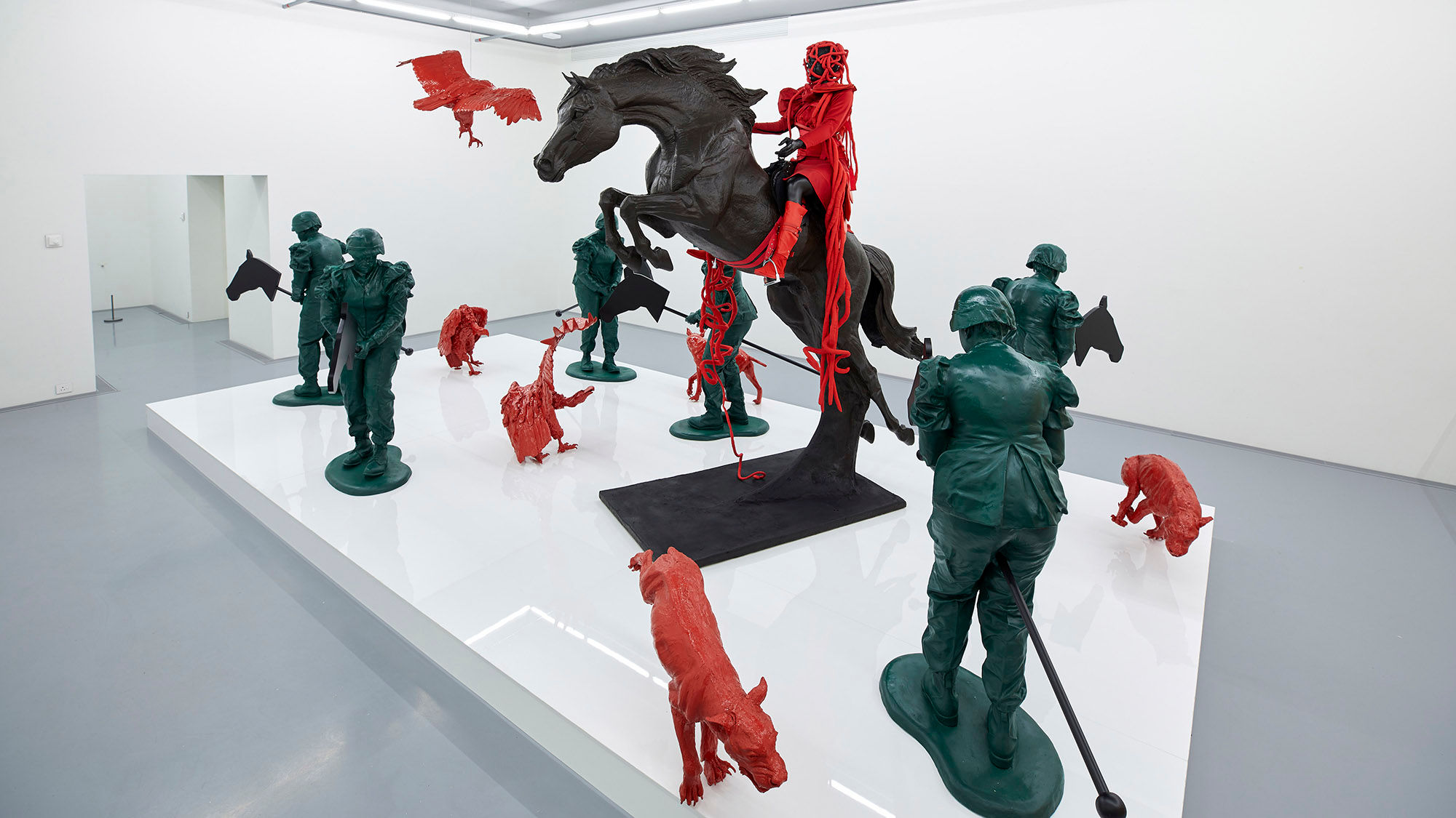 "All things being equal ...," on display through Feb. 19, will feature the works of Mary Sibande, among others. Pictured here, Sibande's lifesize sculpture "In the midst of chaos, there is opportunity."