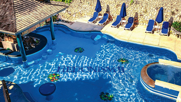 The nude pool at Hedonism II in Negril, Jamaica.