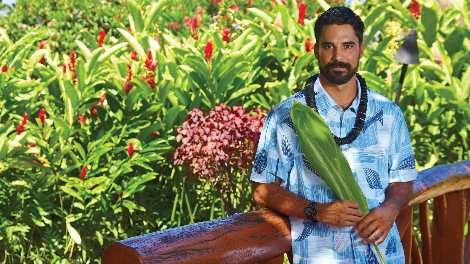 Kainoa Horcajo, cultural ambassador of the Grand Wailea.
