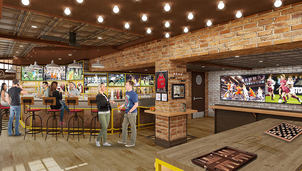 The Playmakers sports bar will be in the Boardwalk neighborhood. The Playmakers sports bar will be in the Boardwalk neighborhood.