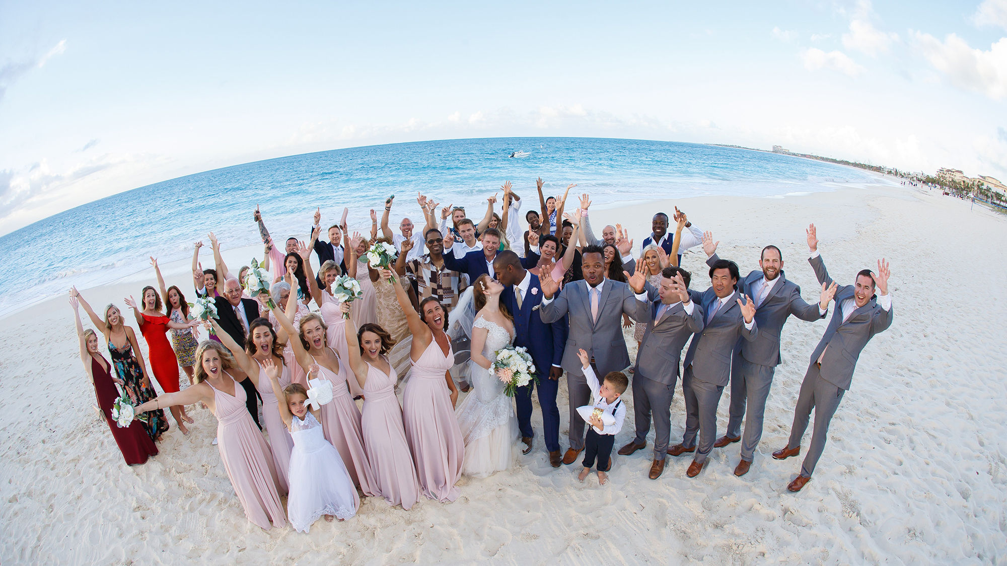 The Turks & Caicos celebrated its first post-hurricanes destination wedding at Seven Stars Resort & Spa on Grace Bay.