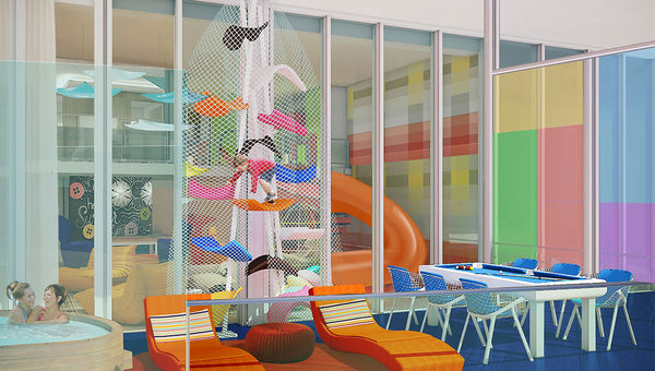 The Ultimate Family Suite will offer activities on its balcony. The Ultimate Family Suite will offer activities on its balcony.
