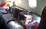 The stretcher on the air ambulance.
