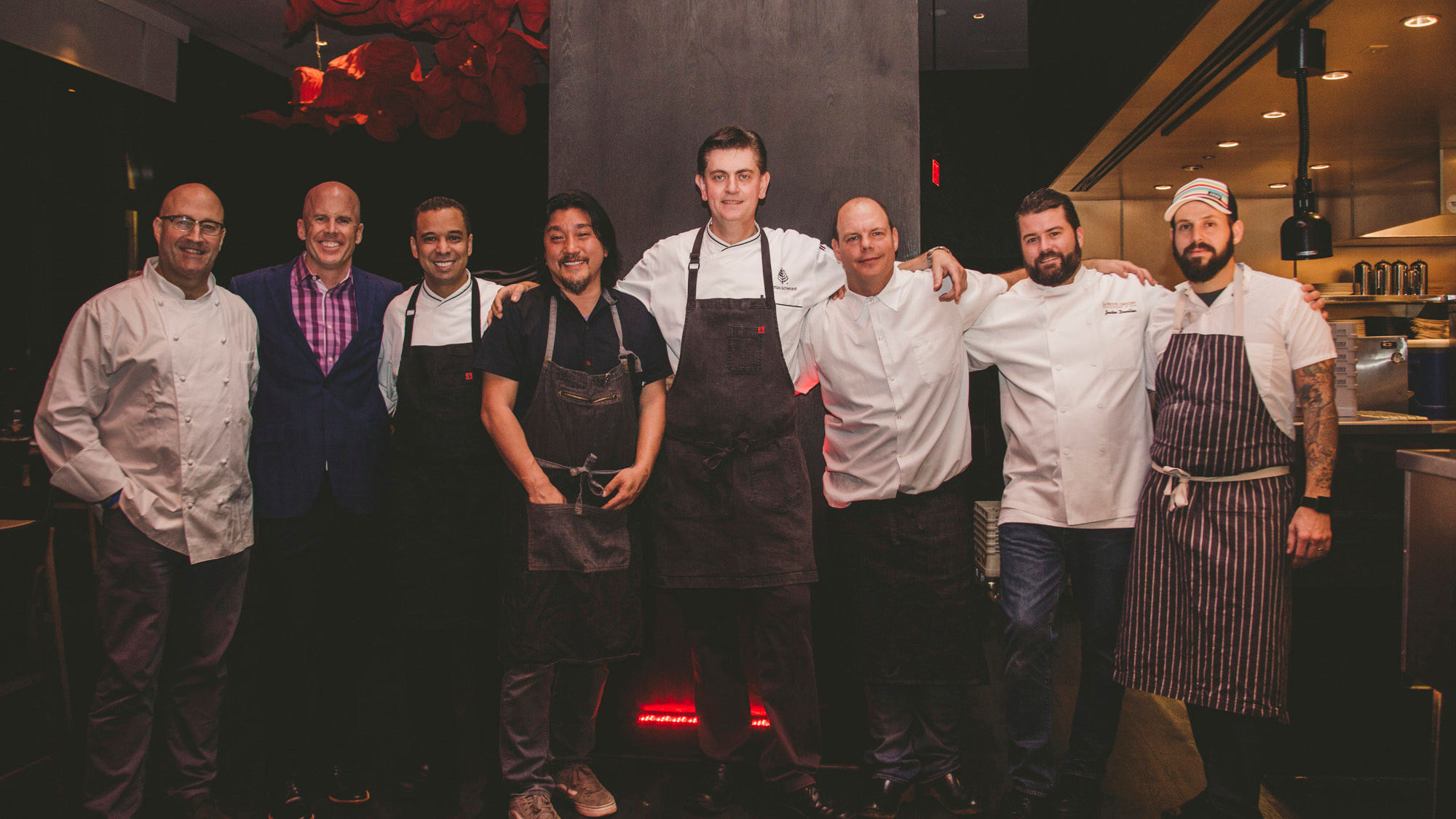 Four Seasons Resort Orlando executive chef Fabrizio Schenardi, fifth from left, is co-hosting this year's Celebrity Chef Tour dinner at the hotel's Ravello restaurant.