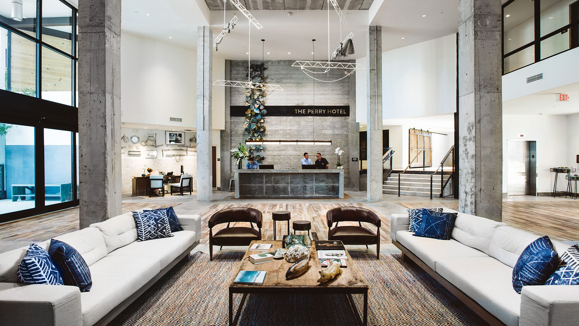 The lobby at the Perry Hotel Key West