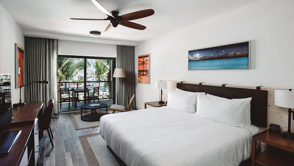 A guestroom at the Perry Hotel Key West.