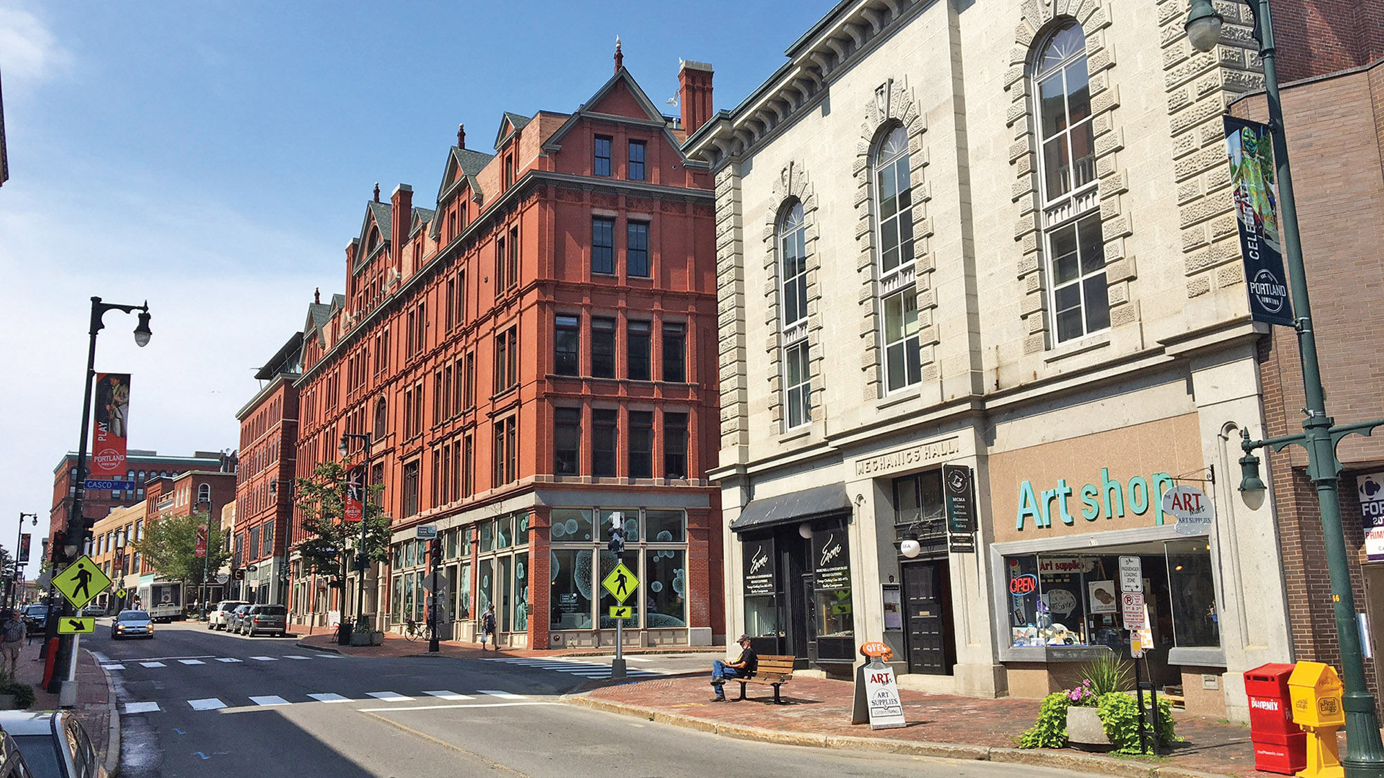 Portland offers a study in New England architecture with its 19th century brick buildings.