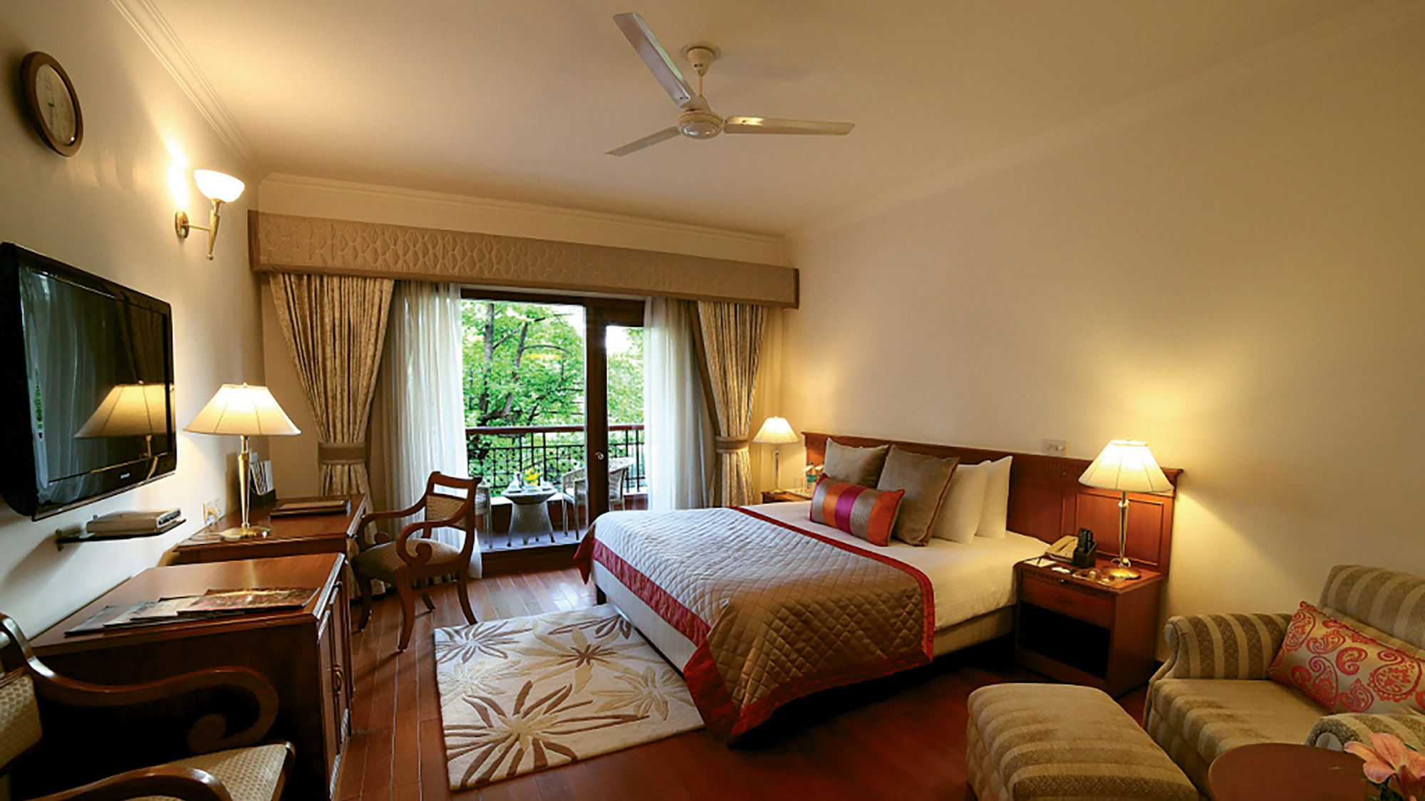 A suite at the Jaypee Palace Hotel & Convention Centre, Agra’s largest hotel.