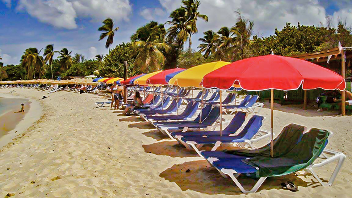 Mullet Bay Beach on St. Maarten. Frontier is adding routes to the island nation from Miami and Orlando.