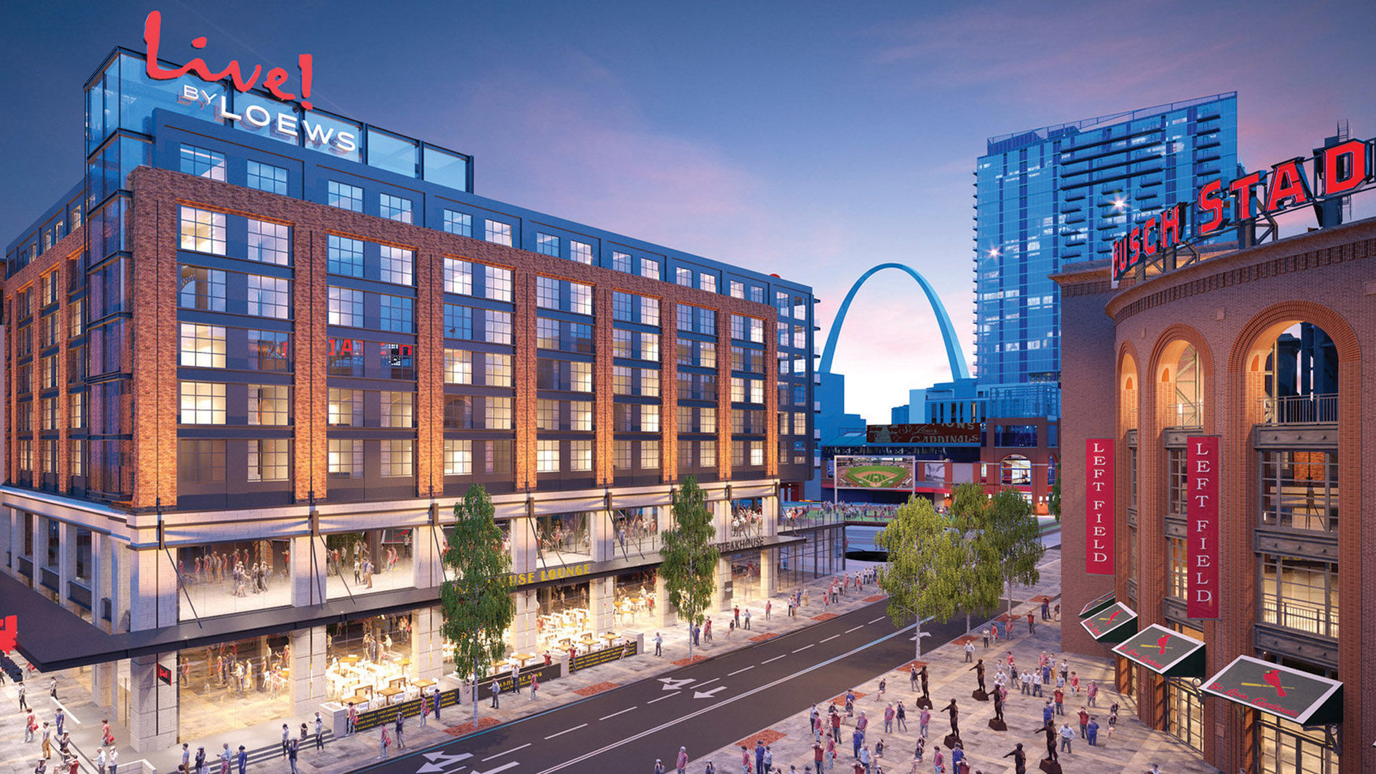 A Live! by Loews is opening in St. Louis in 2019 next to Busch Stadium.