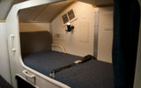 One of six crew sleeping berths toward the back of the aircraft.