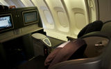 Seats on the upper deck of the 747, an iconic space.